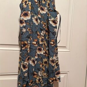 Forever 21 Blue and Orange Spaghetti Strap Maxi Dress